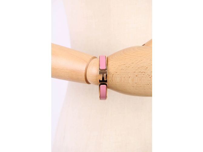 Hermès Pulseira Clic H Rosa - vista 8