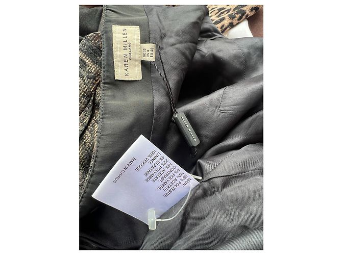 Karen Millen Minikleid Schwarz und Gold Polyester - Ansicht 3