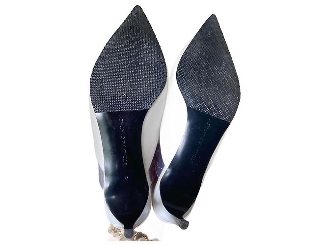 Stella Mc Cartney Mules Stella McCartney en cuir blanc à bout pointu - vue 4