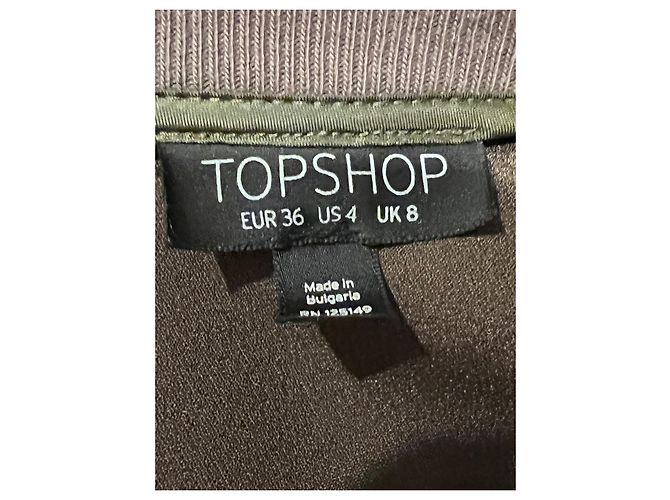 Topshop Satinjacke Khakigrün - Ansicht 3