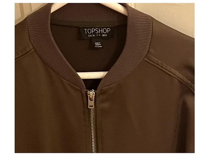 Topshop Satinjacke Khakigrün - Ansicht 4