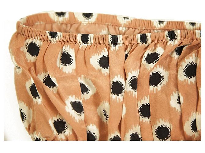 ETRO Sin Mangas Melocotón 100% Top corto de seda Bandeau transparente tamaño 42 - vista 5