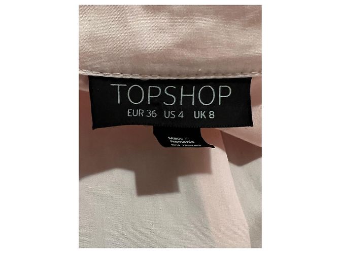 Topshop Hemdkleid aus rosa Baumwolle Größe 8 UK - Ansicht 4
