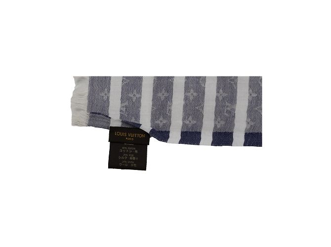 Louis Vuitton-Monogramm-Streifenschal Weiß - Ansicht 3