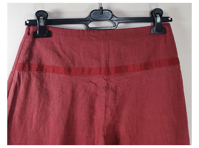 Autre Marque Sarah Pacini Leinenhose Fuchsia Fuschia - Ansicht 3