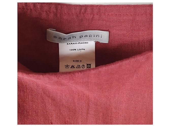 Autre Marque Sarah Pacini Leinenhose Fuchsia Fuschia - Ansicht 4