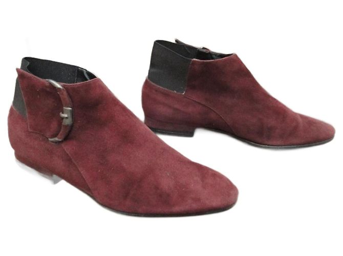 botas talla bally 39,5 Burdeos - vista 2