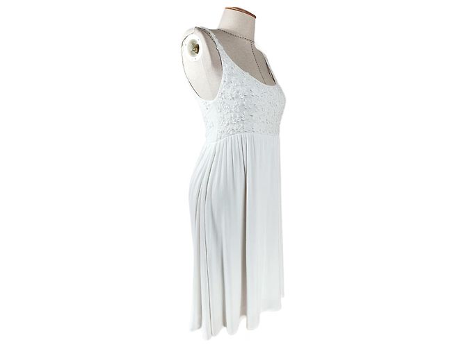 Vestido blanco Allude de modal - vista 3