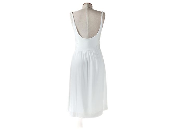 Vestido blanco Allude de modal - vista 4