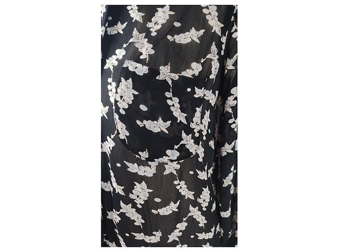 Ganni Top Camicia Seymour Georgette in Viscosa Multicolore - vista 4