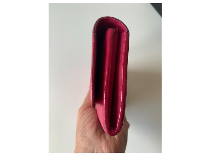 Saint Laurent Chyc Geldbörse aus fuchsia Leder Fuschia - Ansicht 16