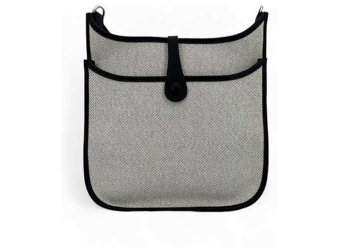 Borsa Hermès Evelyne 29cm Nero Grigio - vista 2