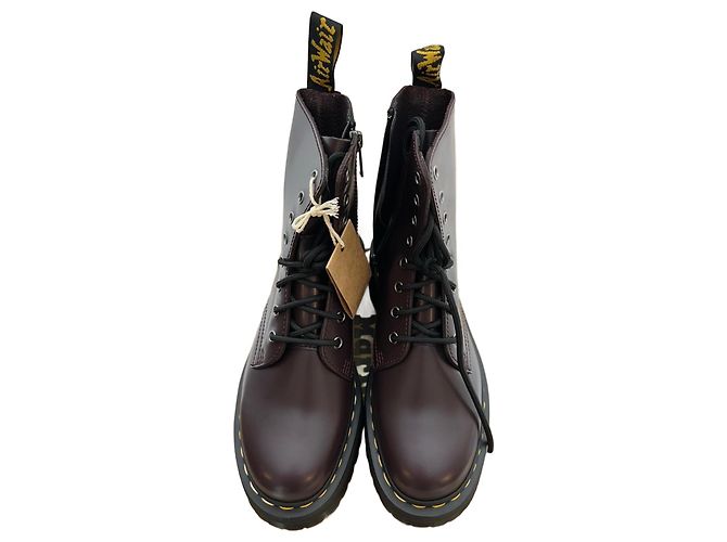Botines Dr. Martens Jadon de piel rojo oscuro Burdeos - vista 3