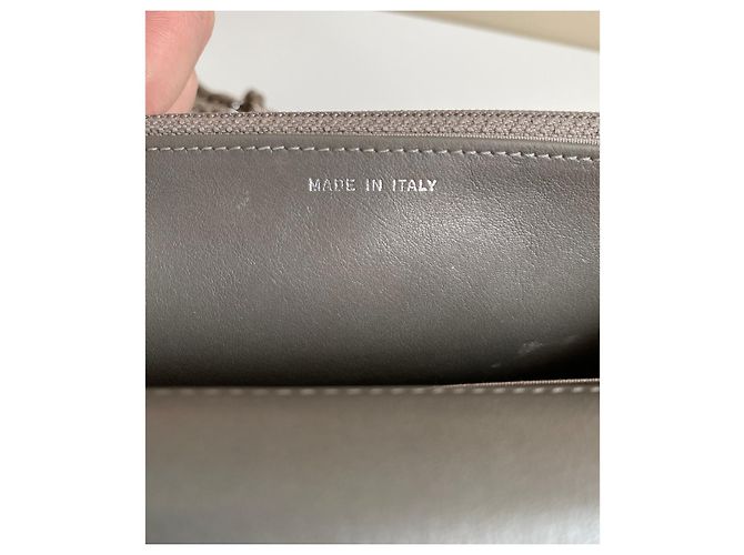 Chanel Caviar Sevruga Portafoglio con catena Grigio - vista 14