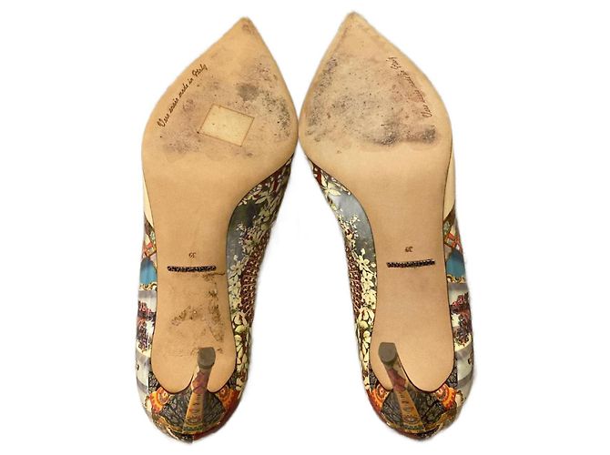 Décolleté Dolce & Gabbana Sicily in pelle multicolore 39 - vista 4