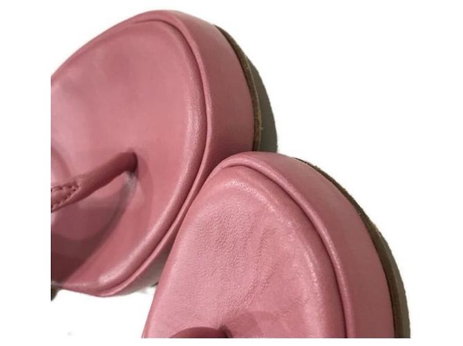 ***Sandali in pelle Chanel Rosa - vista 5