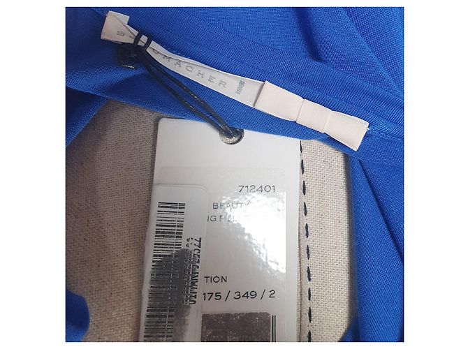 Top Schumacher in seta e modale blu XL - vista 4