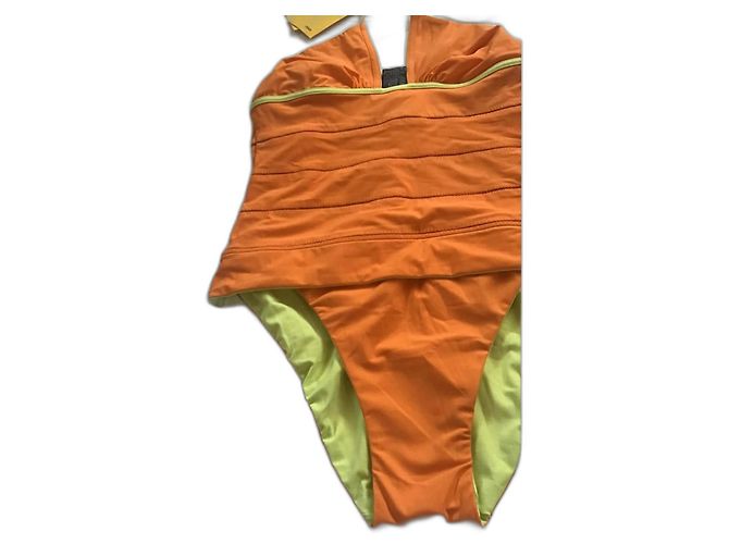 ***Neonorangefarbener Einteiler-Badeanzug von Fendi Mehrfarben - Ansicht 3