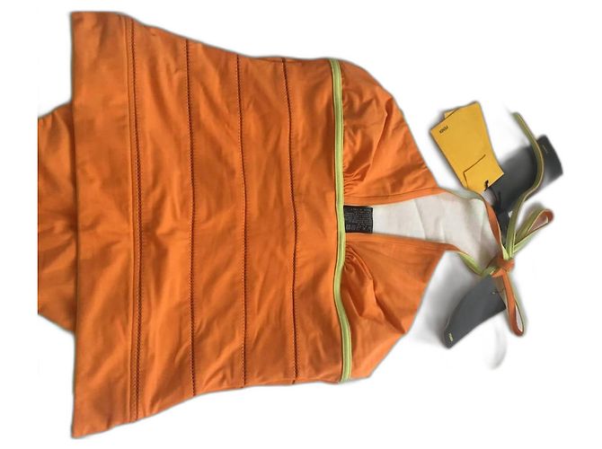 ***Neonorangefarbener Einteiler-Badeanzug von Fendi Mehrfarben - Ansicht 4