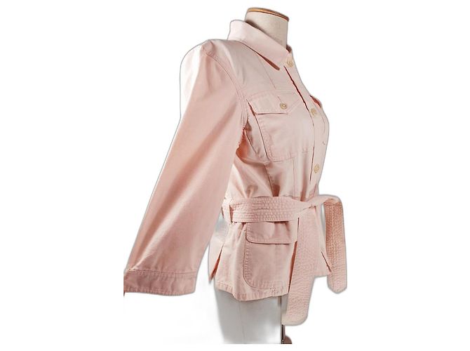 Jaqueta Ralph Lauren Rosa de Algodão e Linho Tamanho L - vista 2