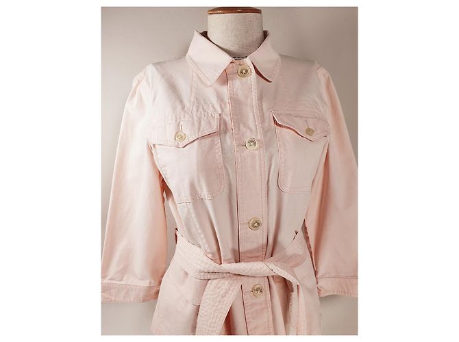 Jaqueta Ralph Lauren Rosa de Algodão e Linho Tamanho L - vista 4