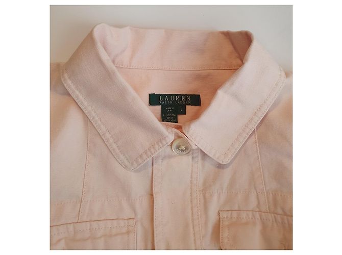 Jaqueta Ralph Lauren Rosa de Algodão e Linho Tamanho L - vista 7