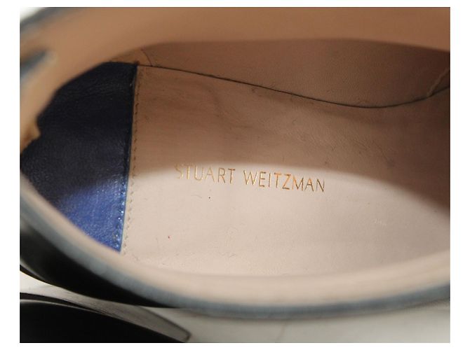 Stivaletti Stuart Weitzman Coban in Pelle Nera Nero - vista 10