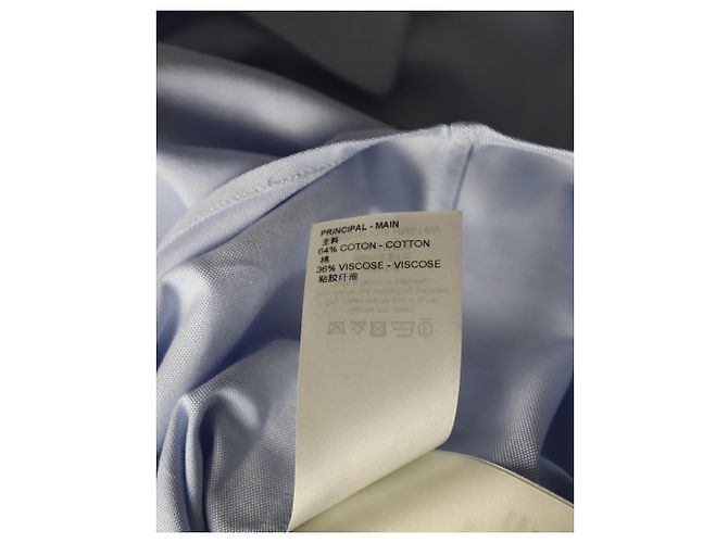 Louis Vuitton-Hemd mit besticktem Logo aus hellblauer Baumwolle - Ansicht 6
