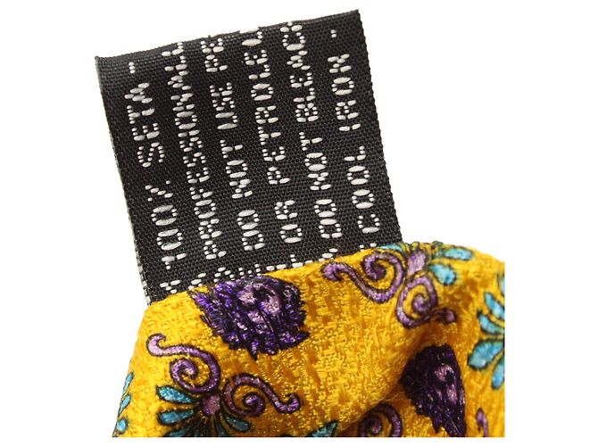 Cravatta stampata Gianni Versace in seta gialla Giallo - vista 4