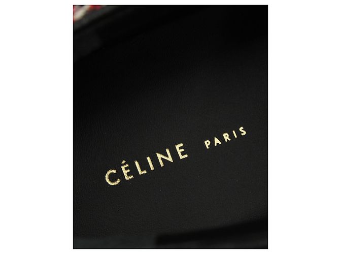 Céline Sneakers Celine Slip-On en Tweed de Coton Rouge - vue 7