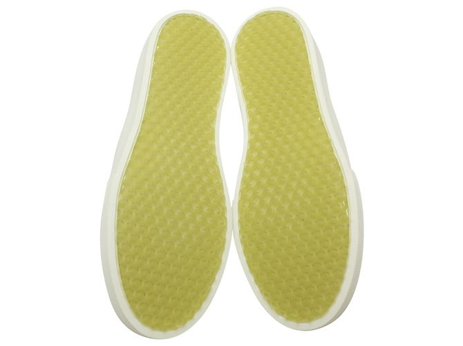 Céline Sneakers Celine Slip-On en Tweed de Coton Rouge - vue 9