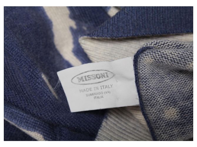 Missoni Strick-Sweatshirt mit Tie-Dye-Effekt aus blauem Kaschmir - Ansicht 5