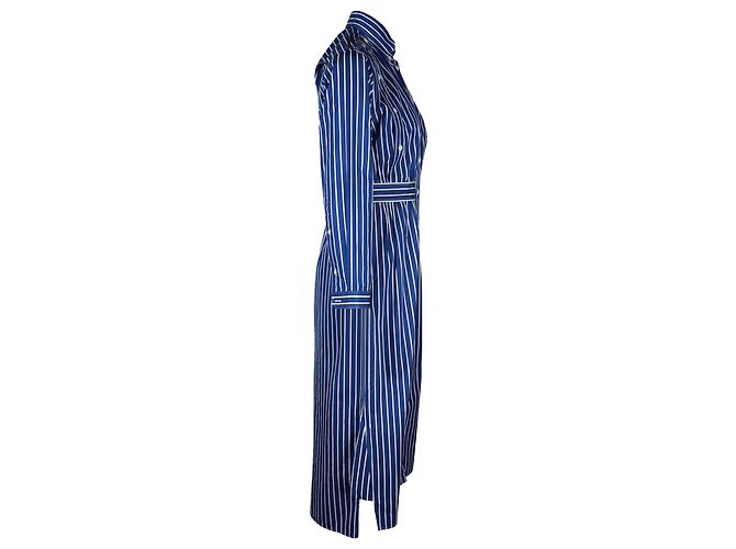 Gestreiftes Hemdkleid von Prada aus blauer Baumwolle - Ansicht 2