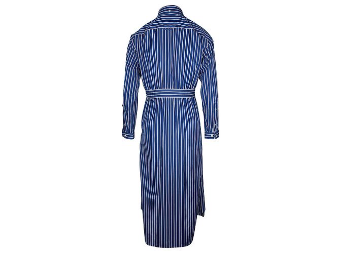 Gestreiftes Hemdkleid von Prada aus blauer Baumwolle - Ansicht 3