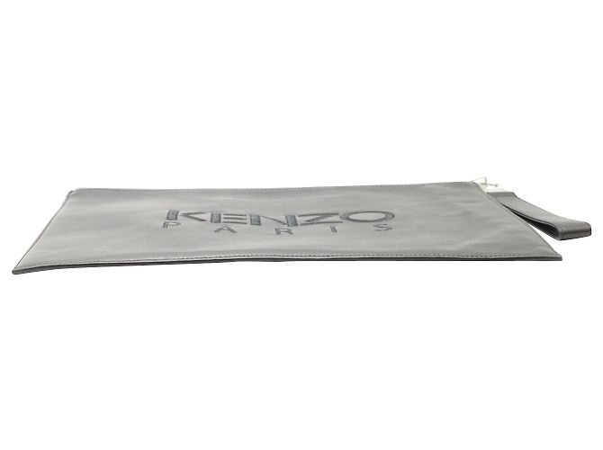 Kenzo Upperr bestickte Clutch aus schwarzem Leder - Ansicht 8