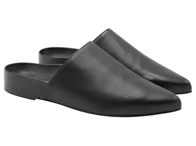Flat Mules Stuart Weitzman in pelle nera Nero - vista 4