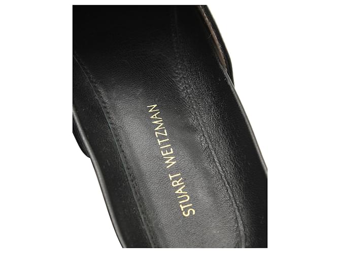 Flat Mules Stuart Weitzman in pelle nera Nero - vista 6