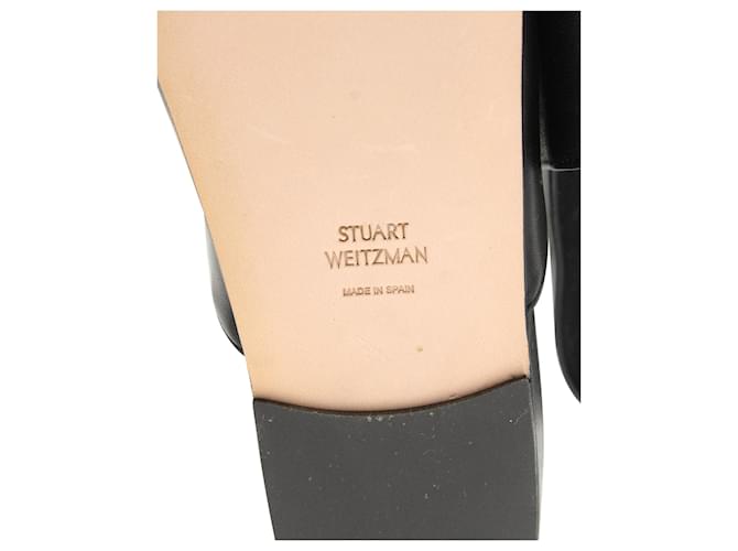 Flat Mules Stuart Weitzman in pelle nera Nero - vista 9