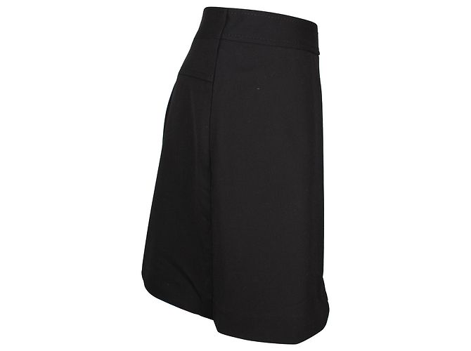 Hermès Pantaloncini con dettagli sovrapposti Hermes in lana nera Nero - vista 2