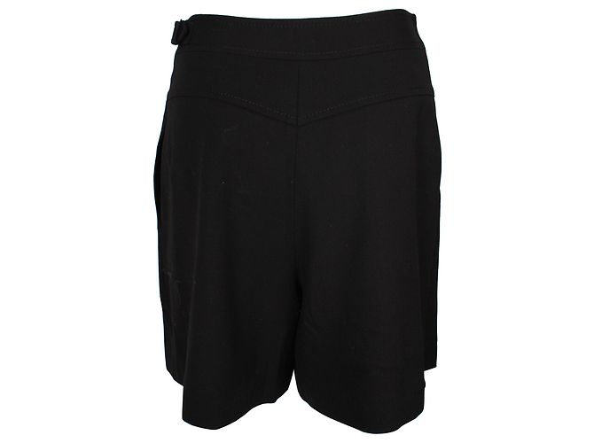 Hermès Pantaloncini con dettagli sovrapposti Hermes in lana nera Nero - vista 3