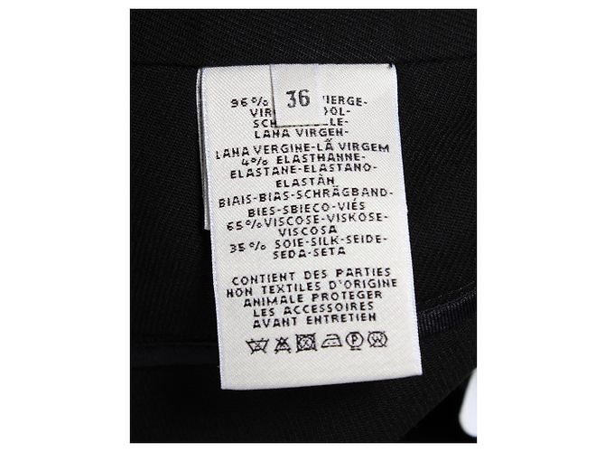 Hermès Pantaloncini con dettagli sovrapposti Hermes in lana nera Nero - vista 5