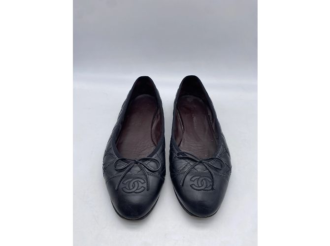Cambon CHANEL Bailarinas T.UE 39 Cuero Negro - vista 3