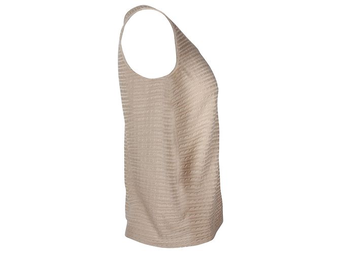 Giorgio Armani Top sin mangas de punto en viscosa beige de Armani Castaño - vista 2