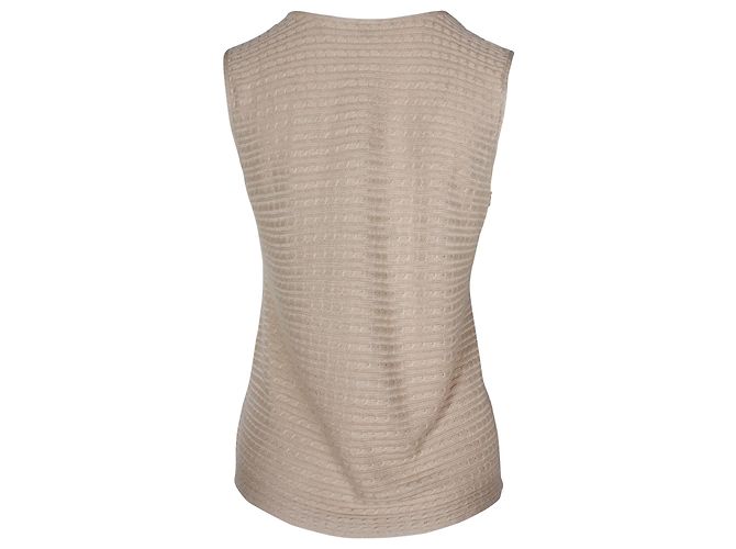 Giorgio Armani Top sin mangas de punto en viscosa beige de Armani Castaño - vista 3