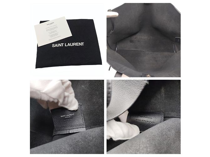 Borsa a spalla Saint Laurent Shopper tinta unita con frange - vista 6