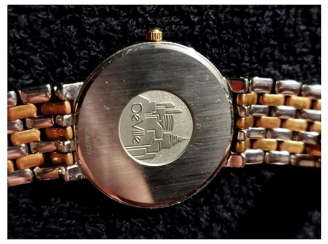 Relógio Omega de Quartzo Aço Ouro Prata Dourado - vista 3