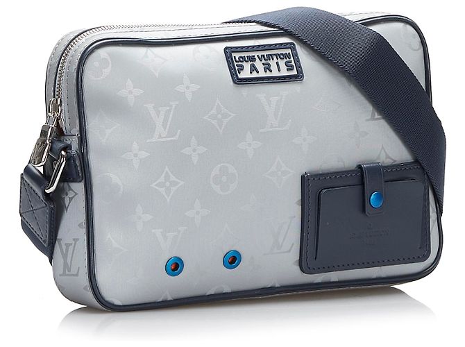 Louis Vuitton Grey Monogram Satellite Alpha Messenger Nero Grigio - vista 2