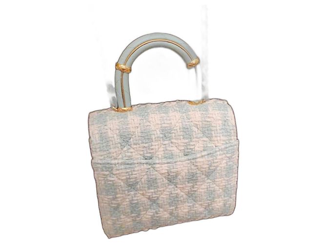 Splendida Chanel in Tweed azzurro Blu chiaro - vista 2