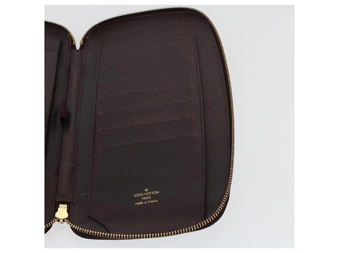 LOUIS VUITTON Taiga Organizer Custodia da viaggio Atoll Acajou M30656 LV Auth th3690 Marrone - vista 17