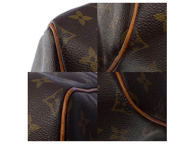 LOUIS VUITTON Borsa Keepall in Tela Marrone - 100222 - vista 11